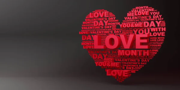 Valentine Fundo Conceito Cartão Amor Renderização — Fotografia de Stock