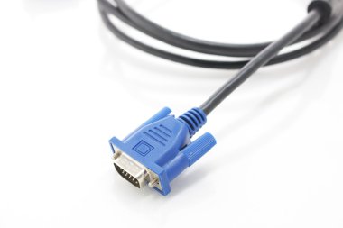 Beyaz blackground izole Vga konnektörü