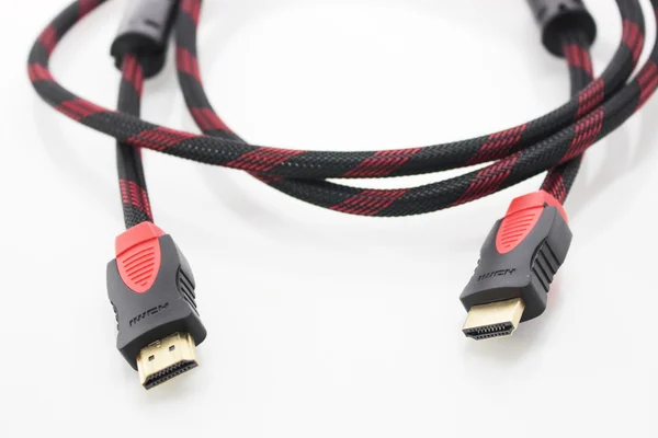 Kabel HDMI izolowany na białym tle — Zdjęcie stockowe