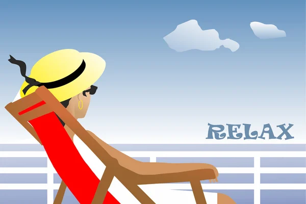 Summer holidays at sea — Stock Vector