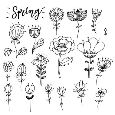 El zentangle çiçek kompozisyon çekilmiş. Vektör öğeleri colorbooks için.