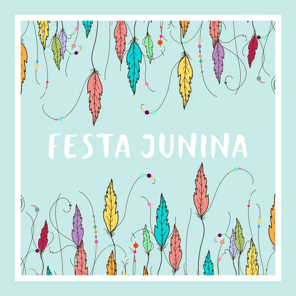 Ilustração vetorial brilhante para o Festival Festa Junina Brasil . —  Vetores de Stock