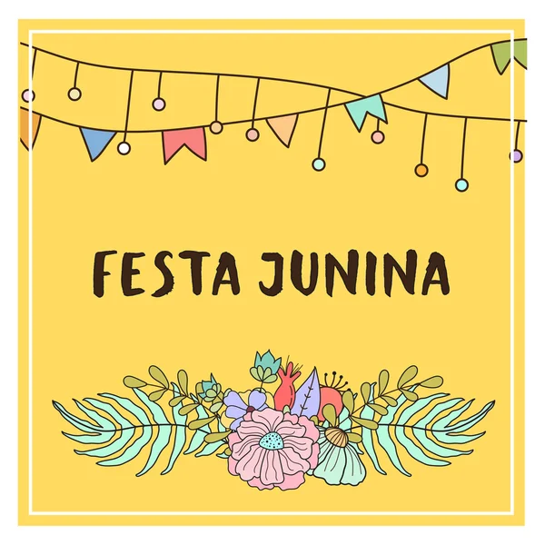 Zářivý vektor pro brazilský festival Festa Junina. — Stockový vektor