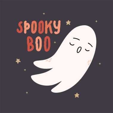 El çizimleri ile Cadılar Bayramı tebrik kartı tasarımı.