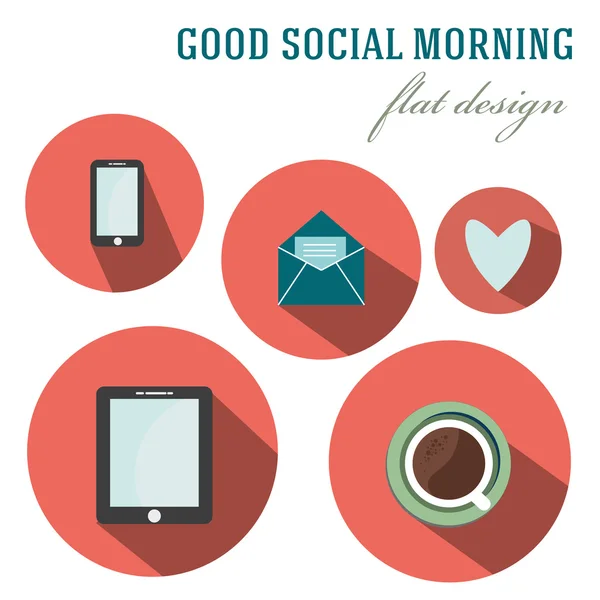 Sociale media set — Stockvector