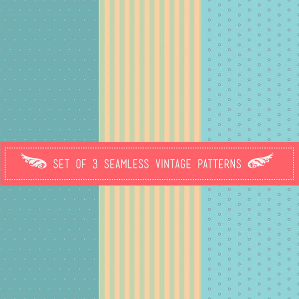 Set of 3 seamless patterns