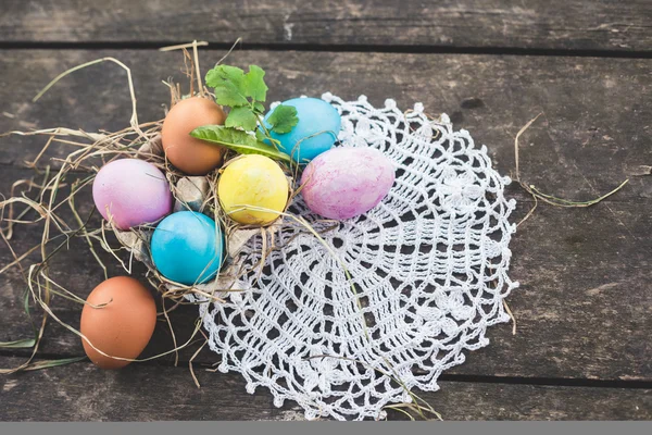 Paskalya yumurtaları kompozisyon — Stok fotoğraf