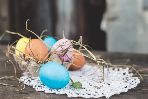 Paskalya yumurtaları kompozisyon — Stok fotoğraf