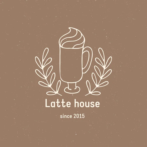 Doodlr logotipo da loja de café — Vetor de Stock