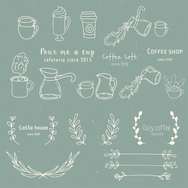 Créez votre propre logo de café . — Image vectorielle
