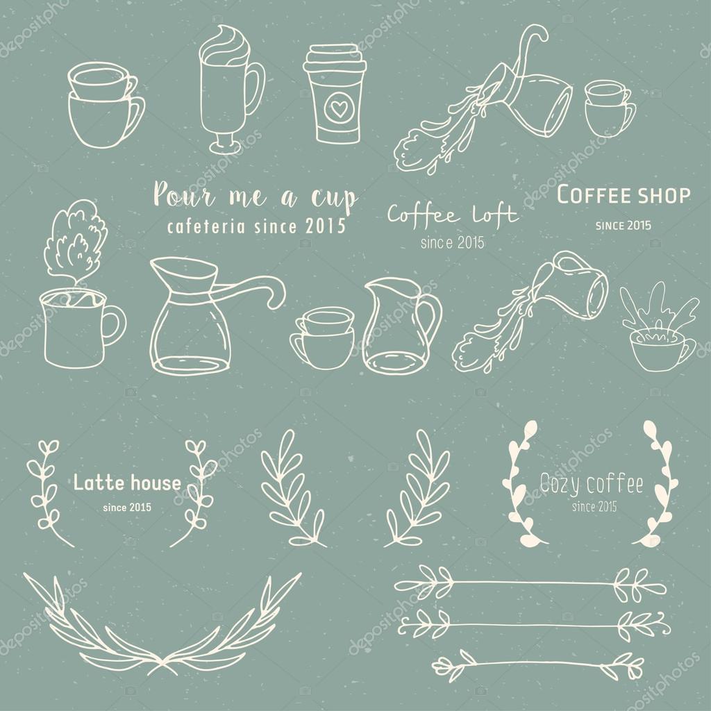 Create your own handdrawncoffee shop  logo