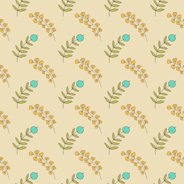 Klasik Dikensiz Çiçek deseni