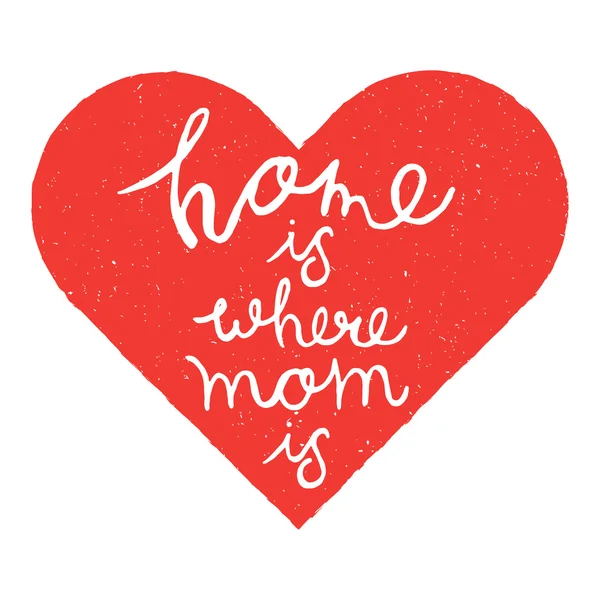 Feliz día de la madre mano dibujado tarjeta de felicitación de letras — Vector de stock
