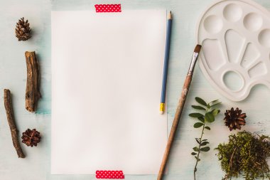 Kimlik ve zanaat mockup Retro filtre efekti ile ayarla