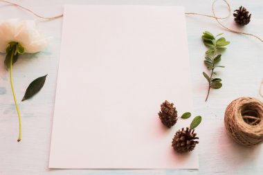 Kimlik ve zanaat mockup Retro filtre efekti ile ayarla