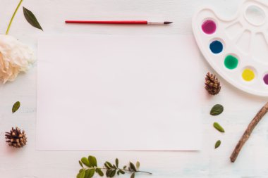 Kimlik ve zanaat mockup Retro filtre efekti ile ayarla