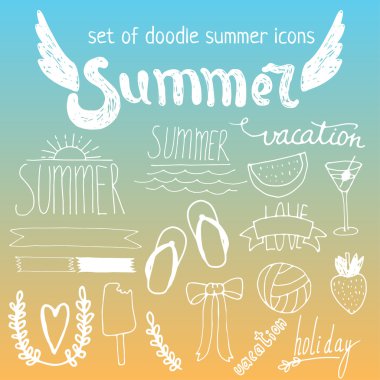 yaz tatili simgeleri