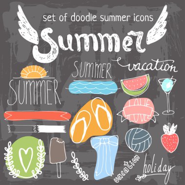 yaz tatili simgeleri