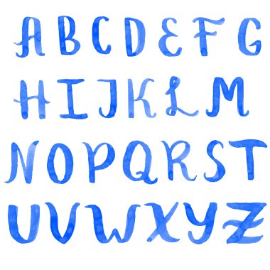 Elle çizilmiş mürekkep yazı seti