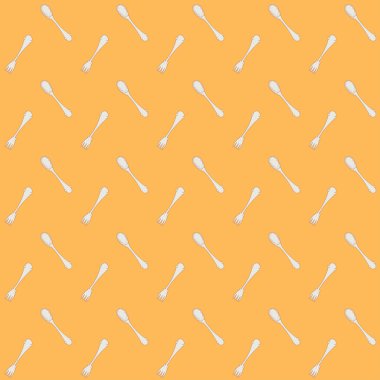 mutfak çatallarla kaşıklar desen