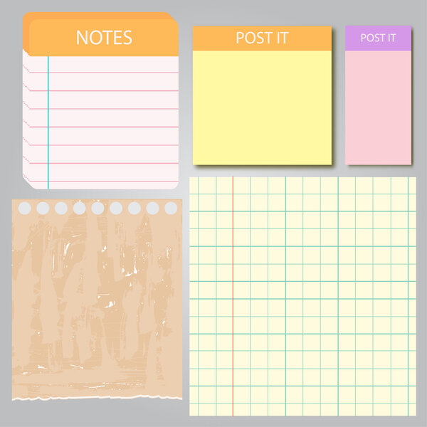 set of blank paper sheets