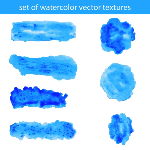 Conjunto de trazos y manchas de acuarela — Archivo Imágenes Vectoriales