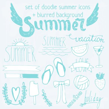 yaz tatili simgeleri