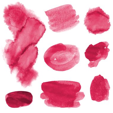 soyut suluboya öğeler kümesi.