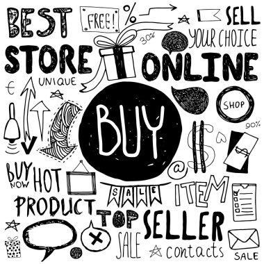 Online mağaza, Satılık simgeler.