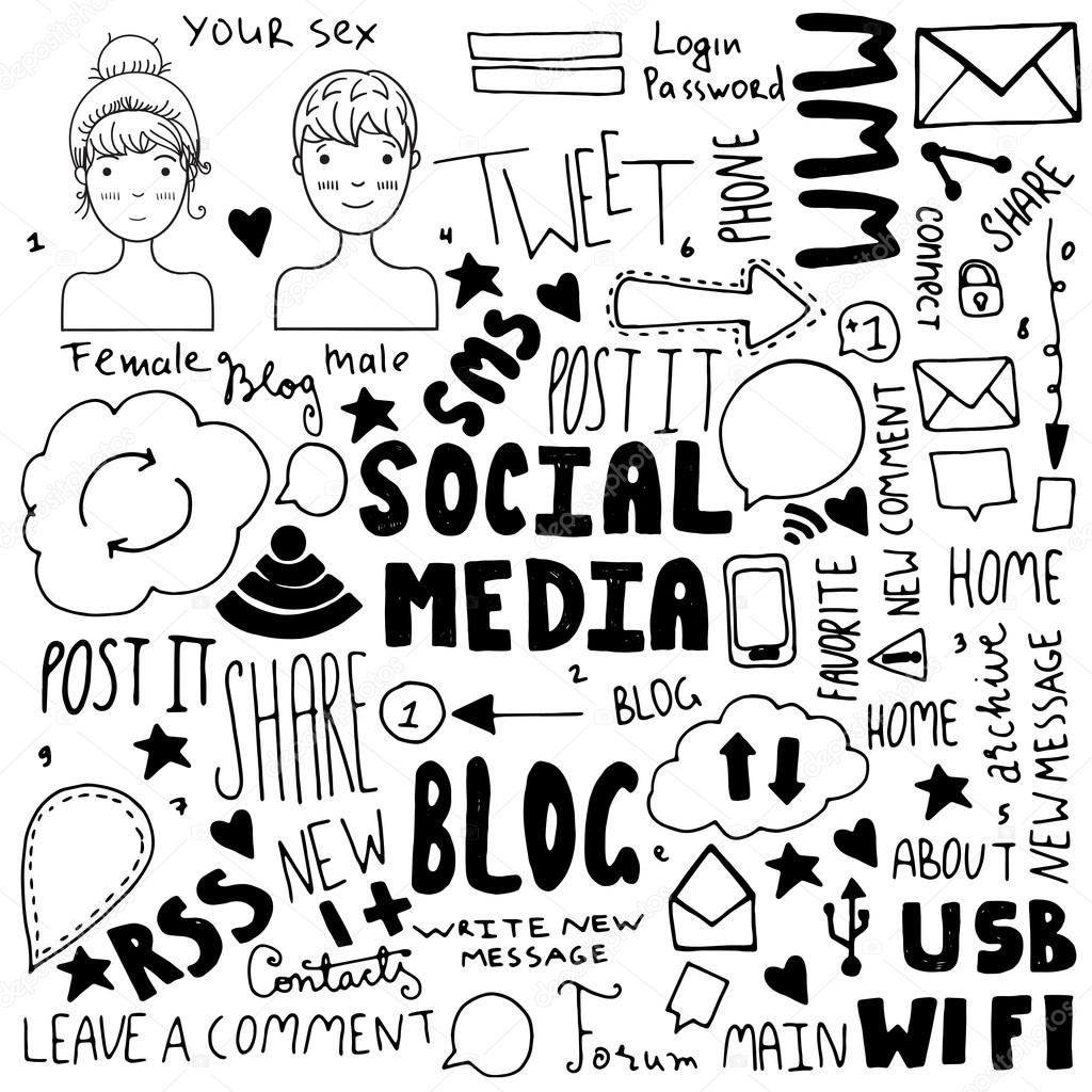 Set of social media cartoon icons Stock Vector Image by ©photovolga@ #88706998 Set of social media cartoon icons Stock Vector Image by ©photovolga@ #88706998