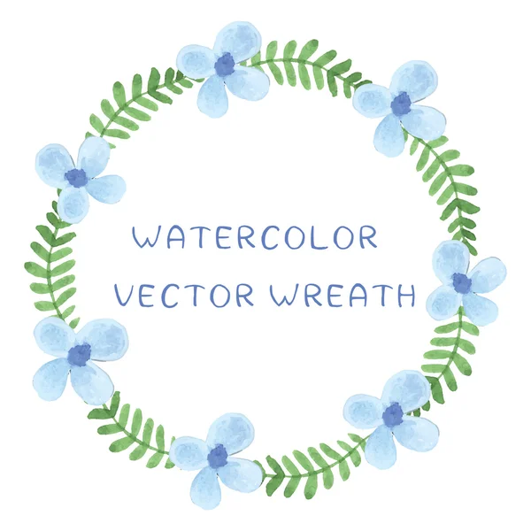 Watercolor vintage flowers wreath. — Stock Vector