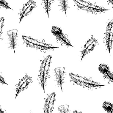 siyah tüyleri soyut desen