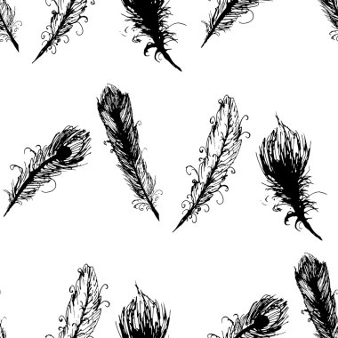 siyah tüyleri soyut desen