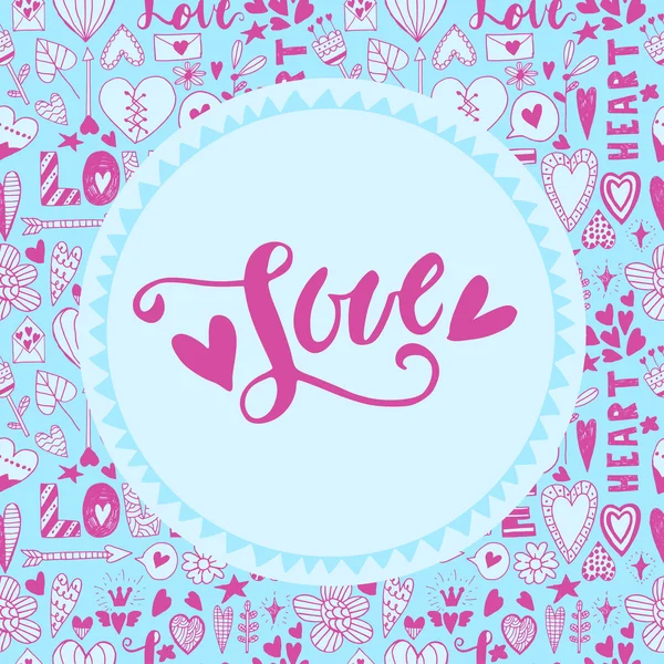 Romantic, love card — Stock Vector