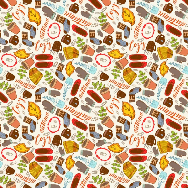 Autumn, fall seamless pattern. — Stock Vector