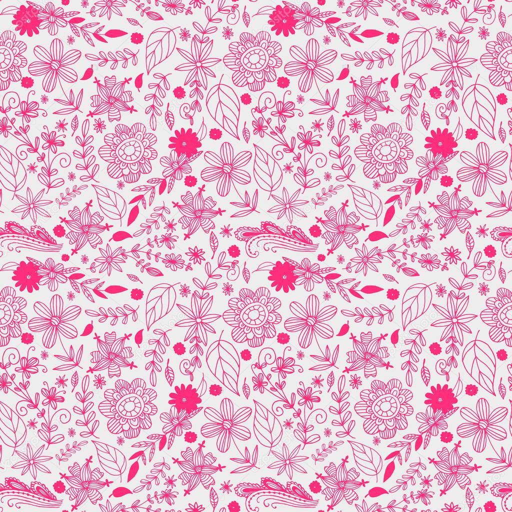 Indian floral seamless abstract pattern