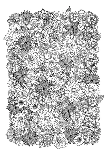 Abstrato zentangle floral fundo —  Vetores de Stock