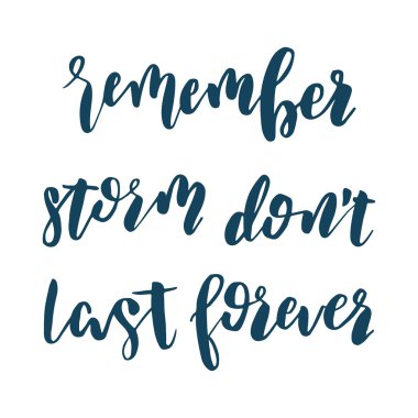 El vektör yazı çekilmiş. Motive edici modern hat