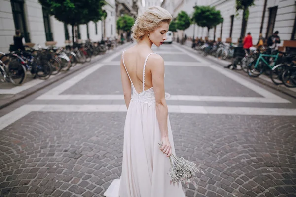 Wedding day in Budapest — Stock Photo, Image