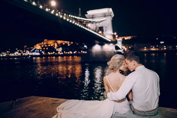 Giorno del matrimonio a Budapest — Foto Stock