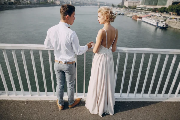 Dia do casamento em Budapeste — Fotografia de Stock