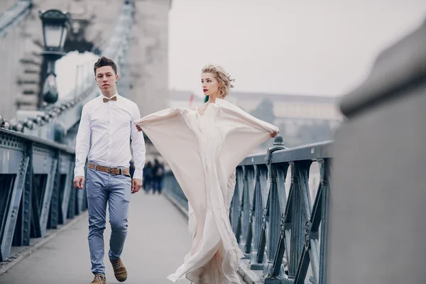 Dia do casamento em Budapeste — Fotografia de Stock