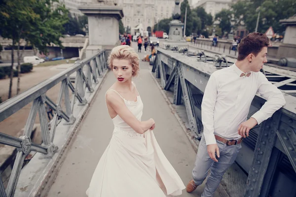 Dia do casamento em Budapeste — Fotografia de Stock