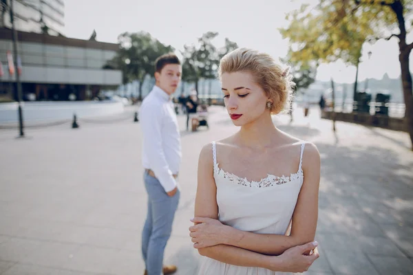 Wedding day in Budapest — Stock Photo, Image