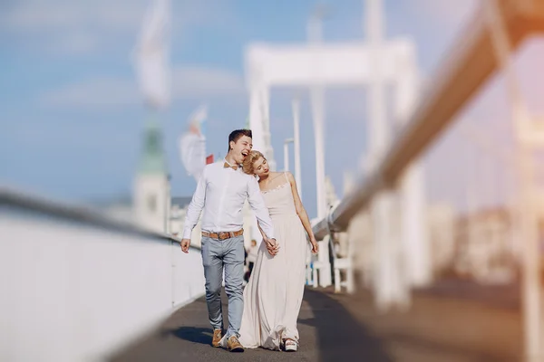 Hochzeitstag in Budapest — Stockfoto