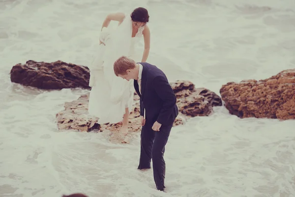 งานแต่งงานที่ทะเล — ภาพถ่ายสต็อก