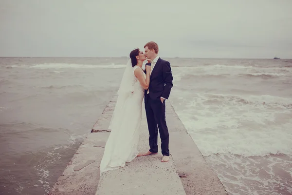Весілля на морі — стокове фото
