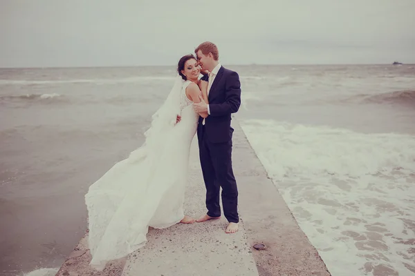 海での結婚式 — ストック写真
