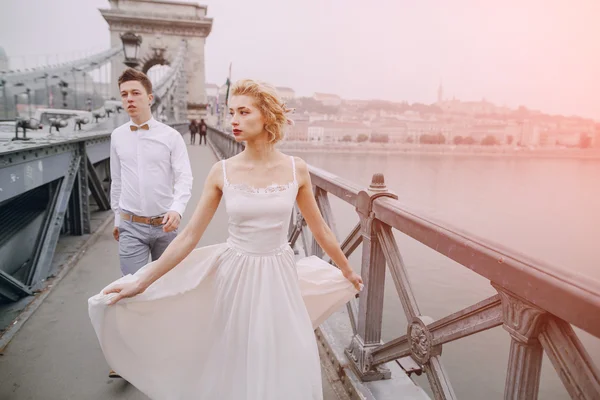 Dia do casamento em Budapeste — Fotografia de Stock