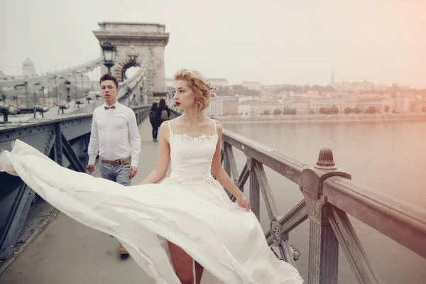 Dia do casamento em Budapeste — Fotografia de Stock